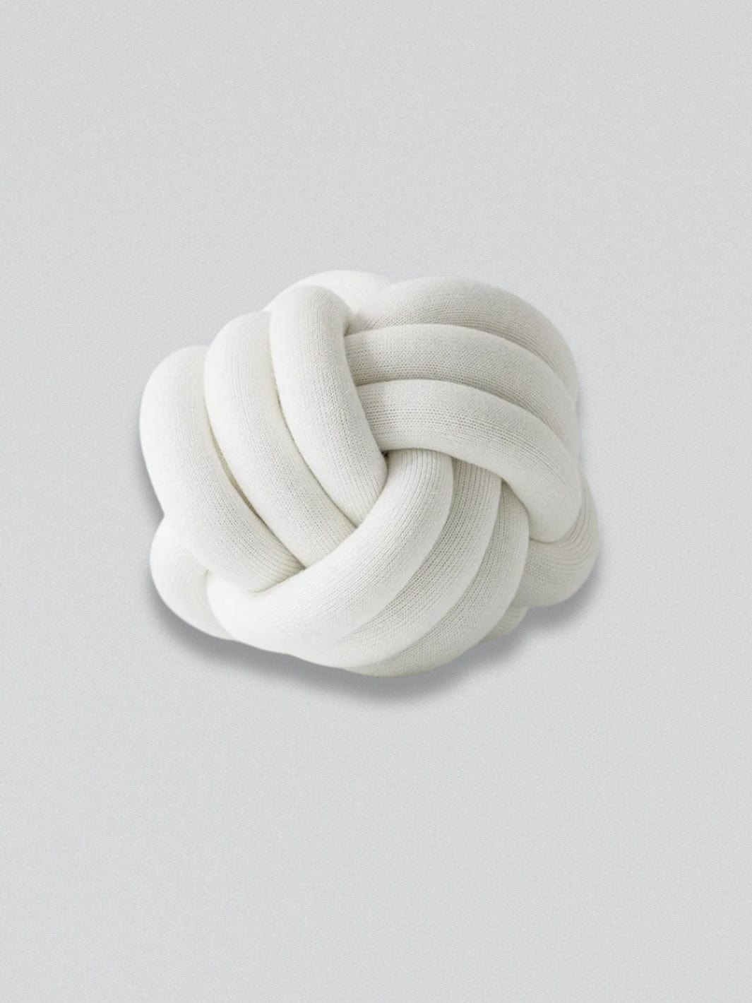 Coussin boule de noeud Blanc / 30x30cm