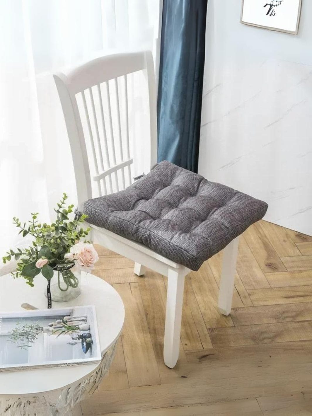 Coussin de chaise gris foncé / 40x40cm